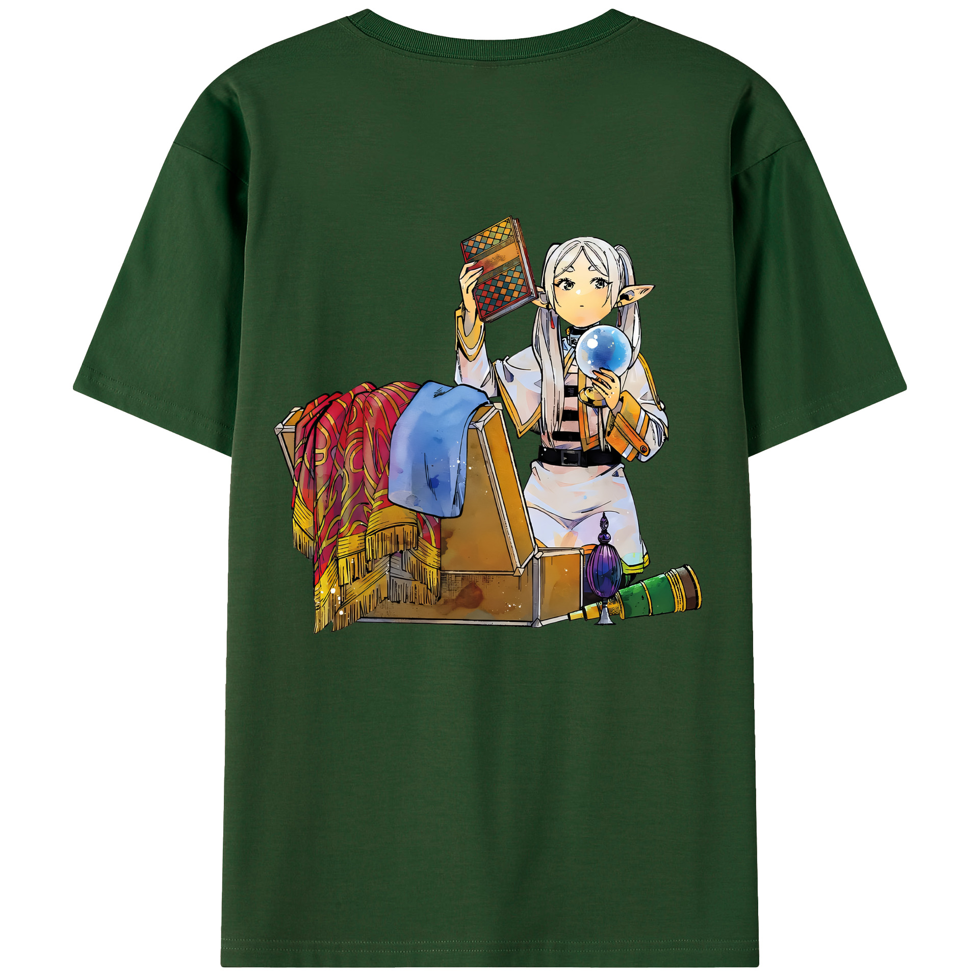 （画像用） 葬送のフリーレン Frieren 綿100％半袖Tシャツ（背面プリント）